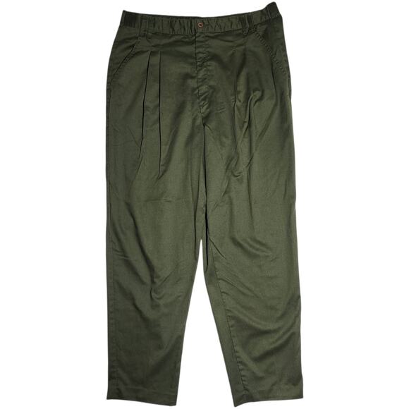 Vintage Levis Sportswear Pants Womens Size 16 Green Made in USA Trousers Slacks - Picture 1 of 8